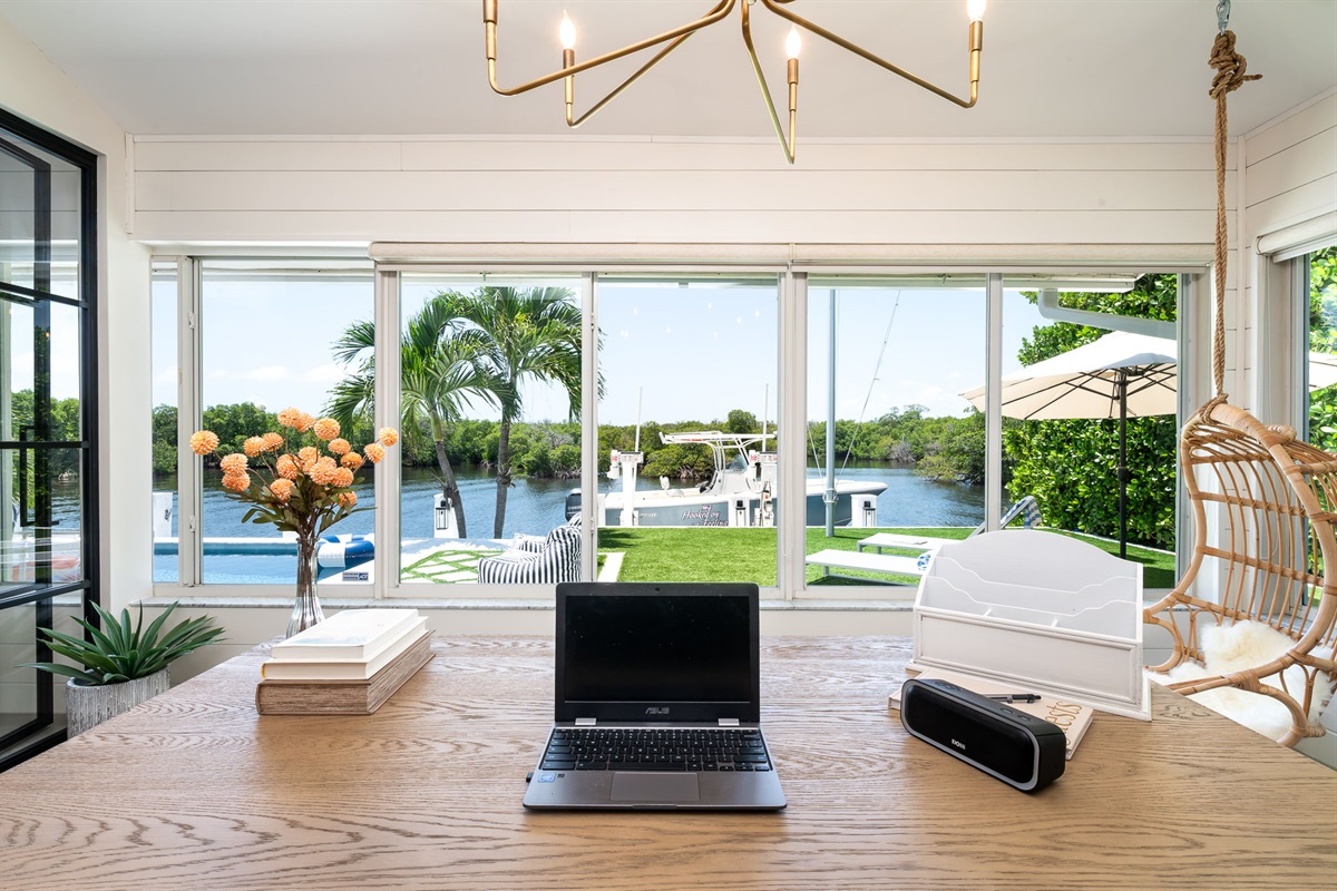 Creative energy flows easier when your desk faces nature.