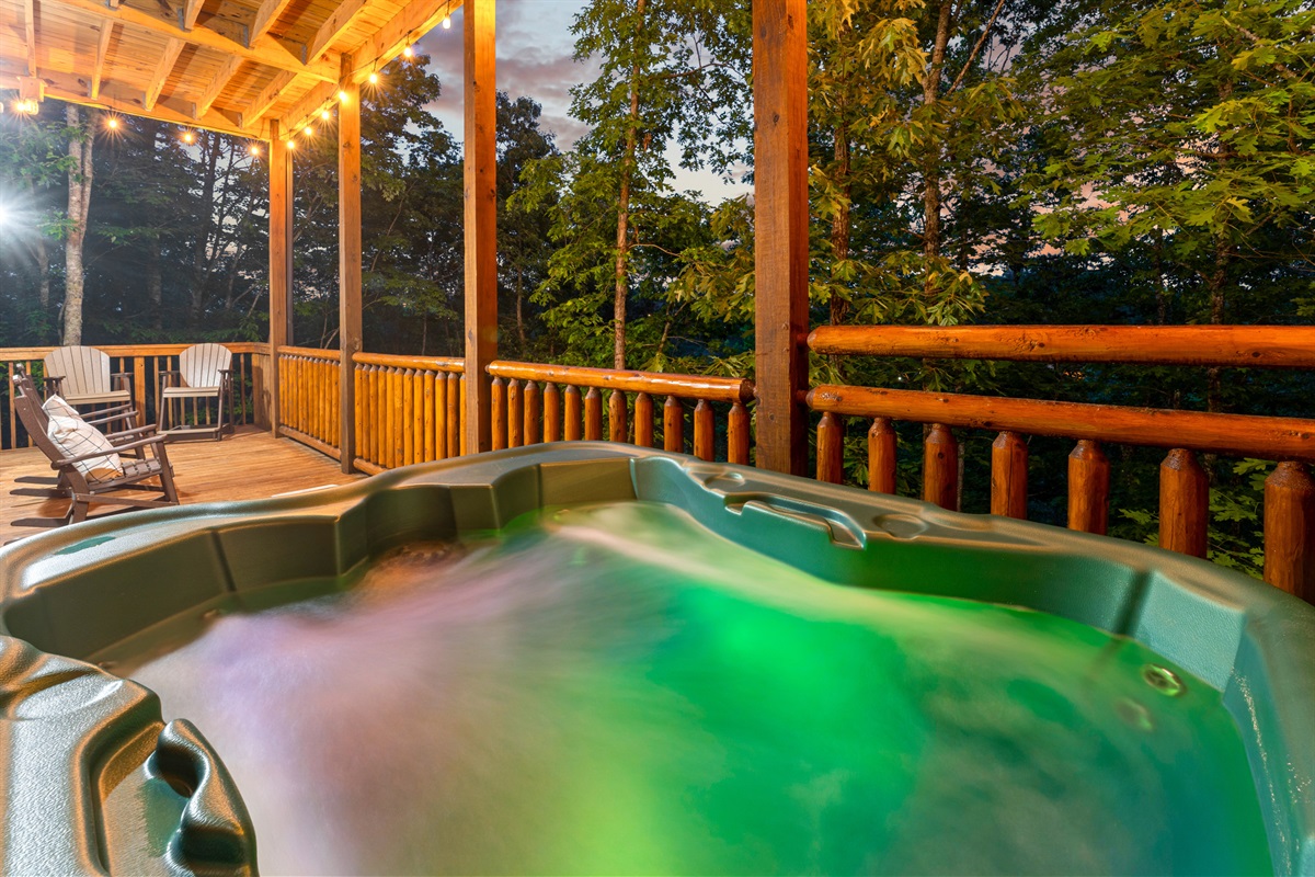 [Balcony, Third Floor] Private hot tub just off of the pool room.