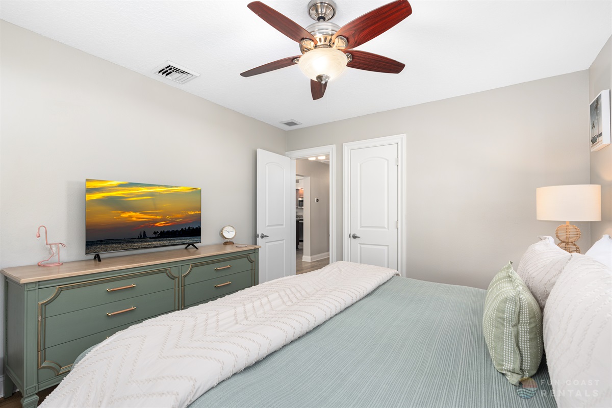 Master King Bedroom with Smart TV