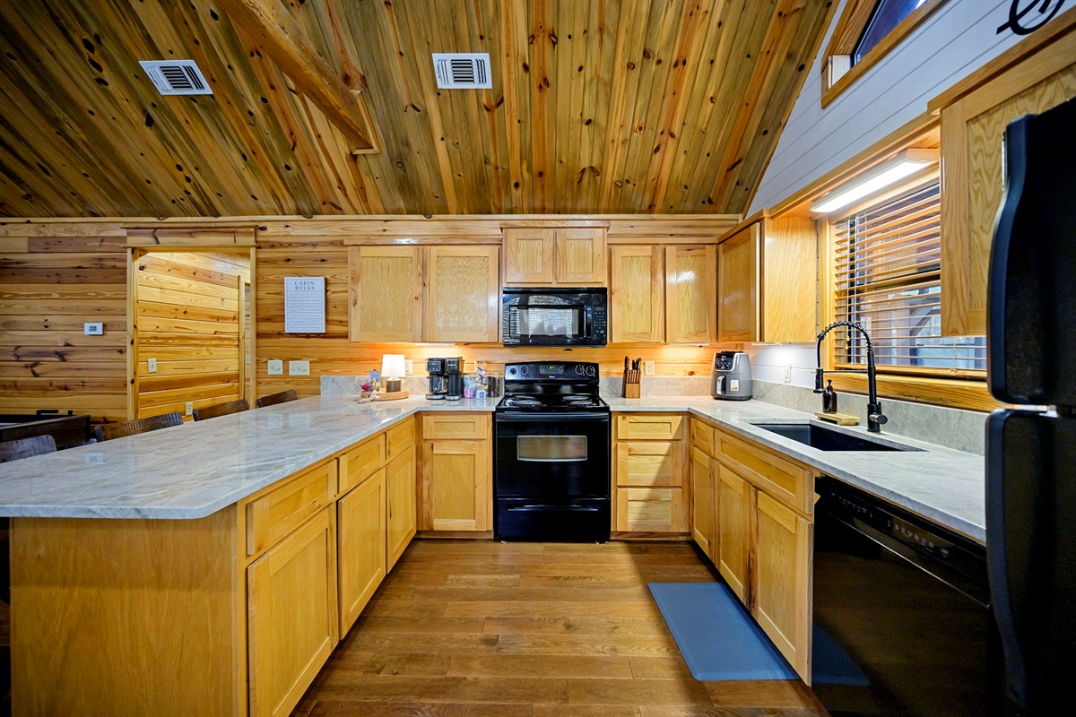 ☕ Morning coffee starts here. Plenty of counter space and modern appliances.