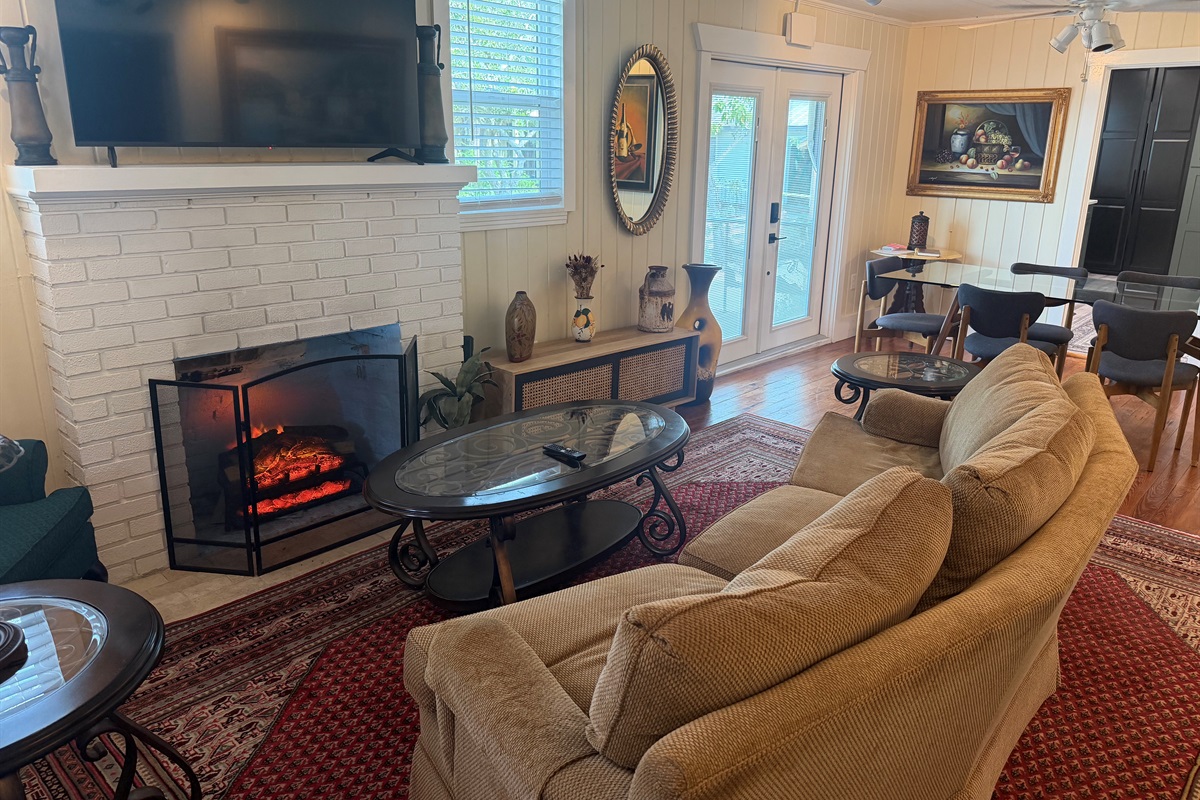Living/Dining Room with Fireplace