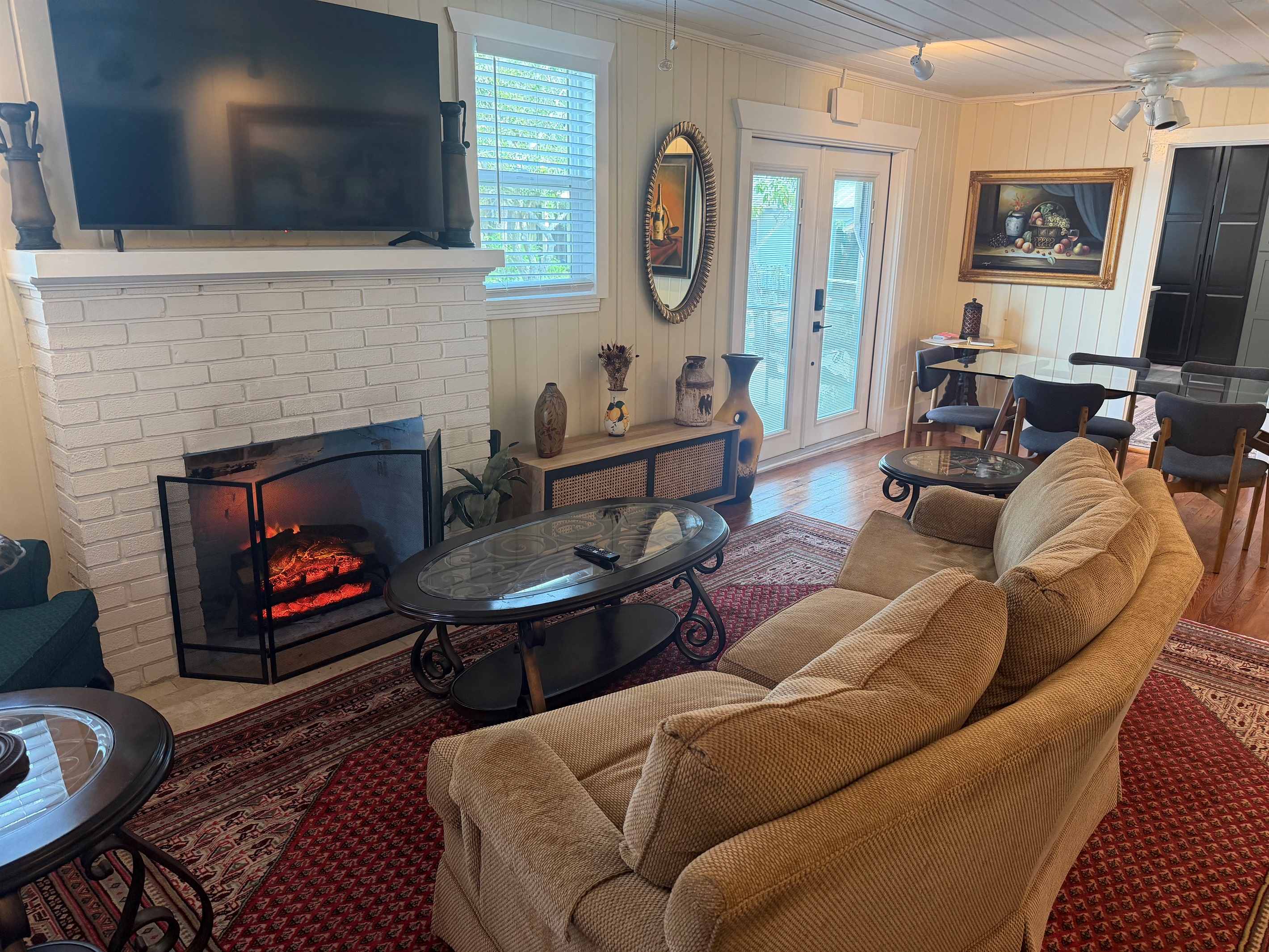 Living/Dining Room with Fireplace