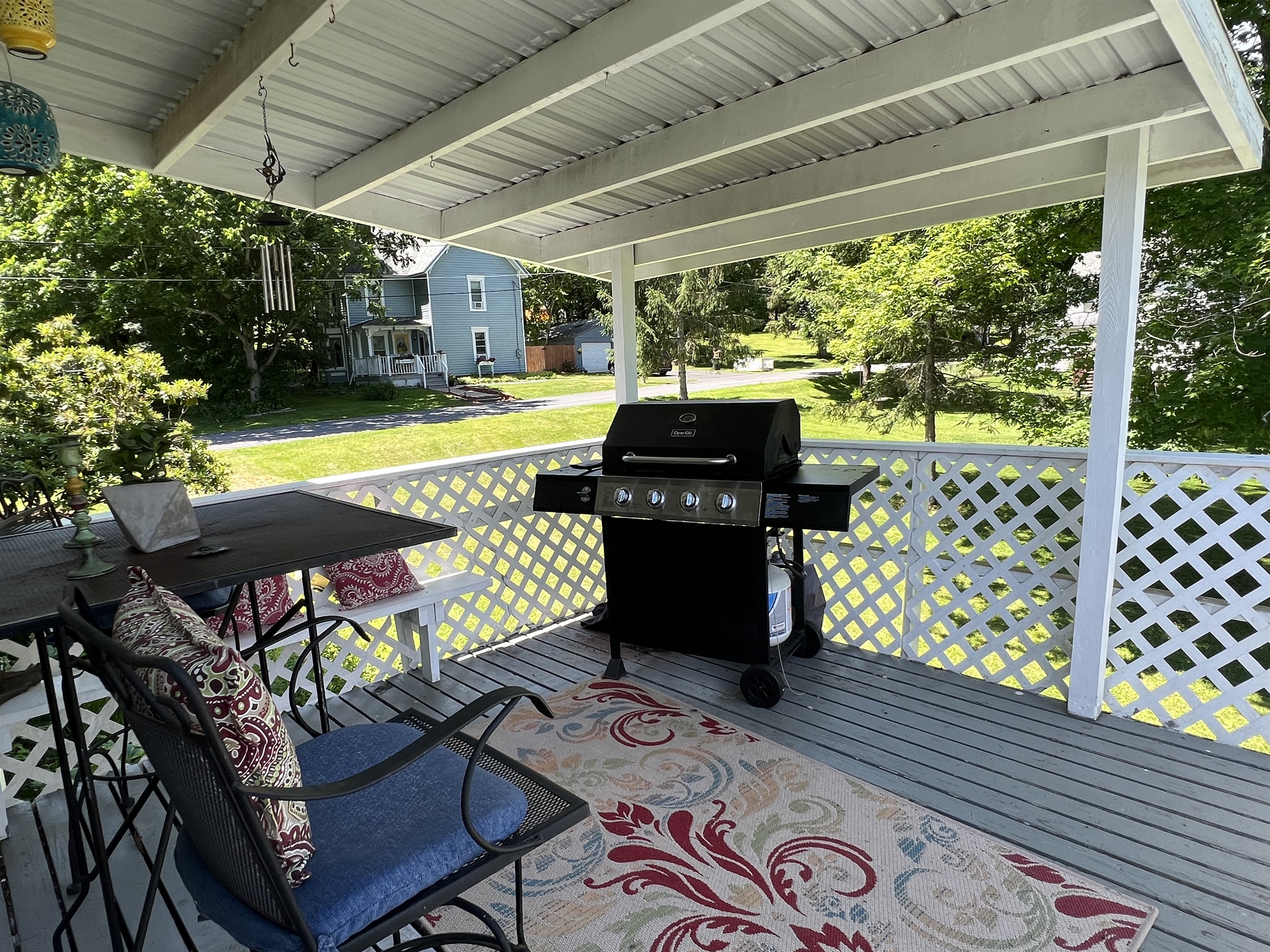 Covered grill area