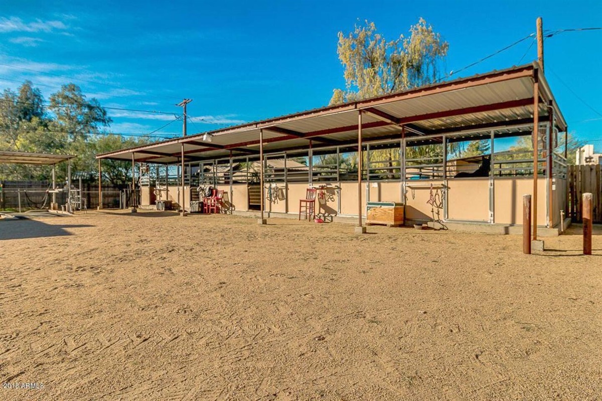 Horse stalls area