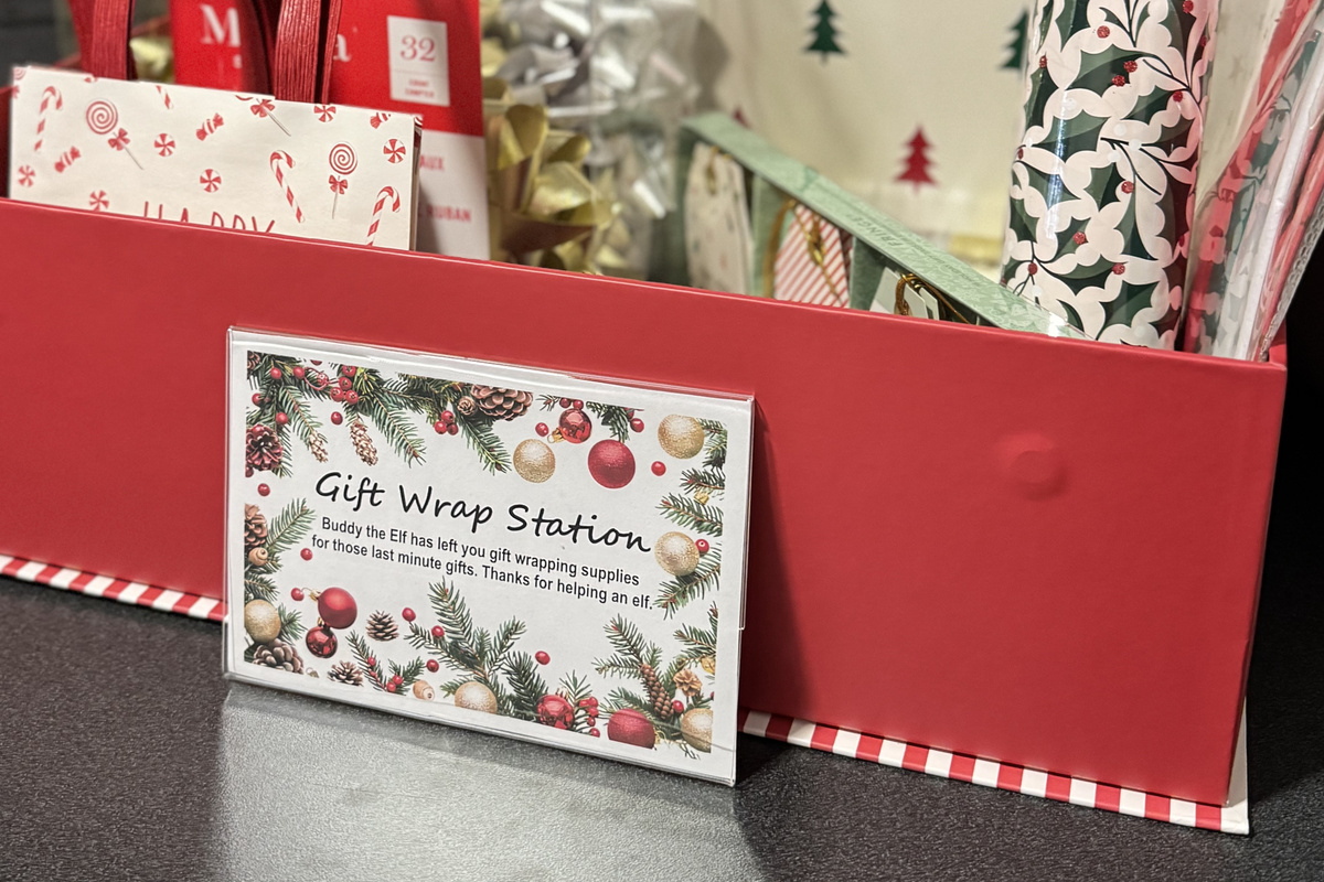 Gift Wrapping Station for those last minute gifts