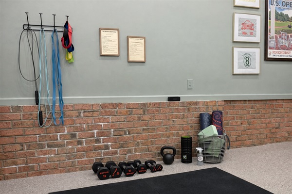 Dedicated wellness space curated for movement, mobility, and mindful recovery.