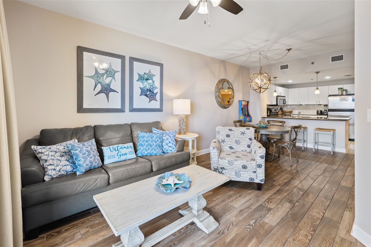Gulf-Front Living Room