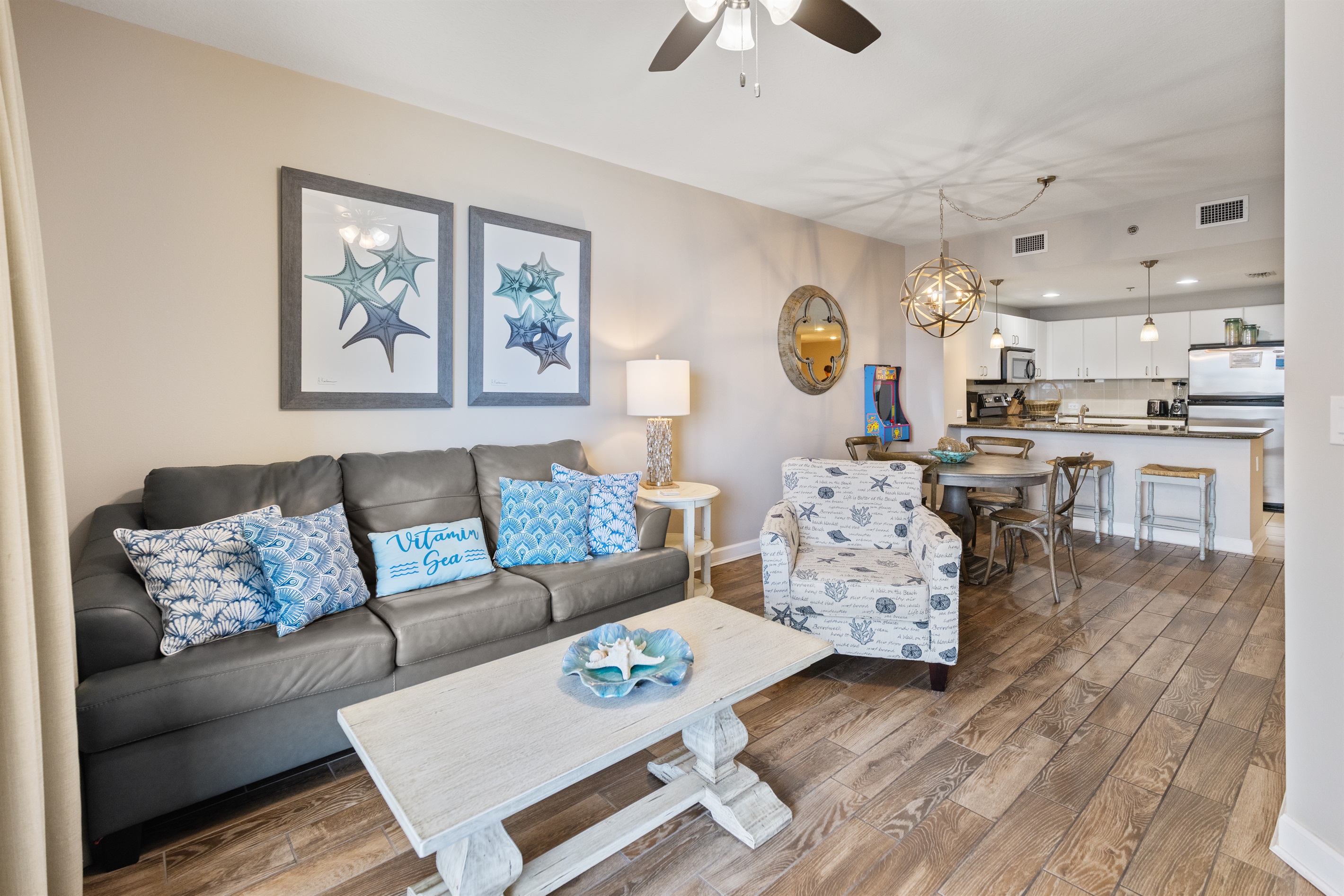 Gulf-Front Living Room