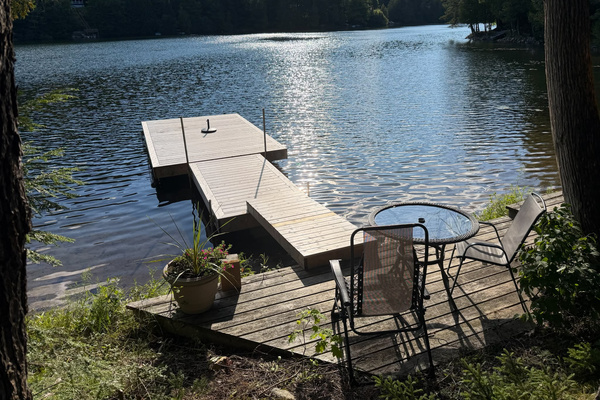 Lakeside deck and access to dock