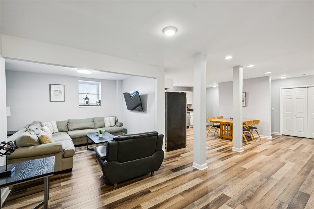 The apartment has an open floor plan