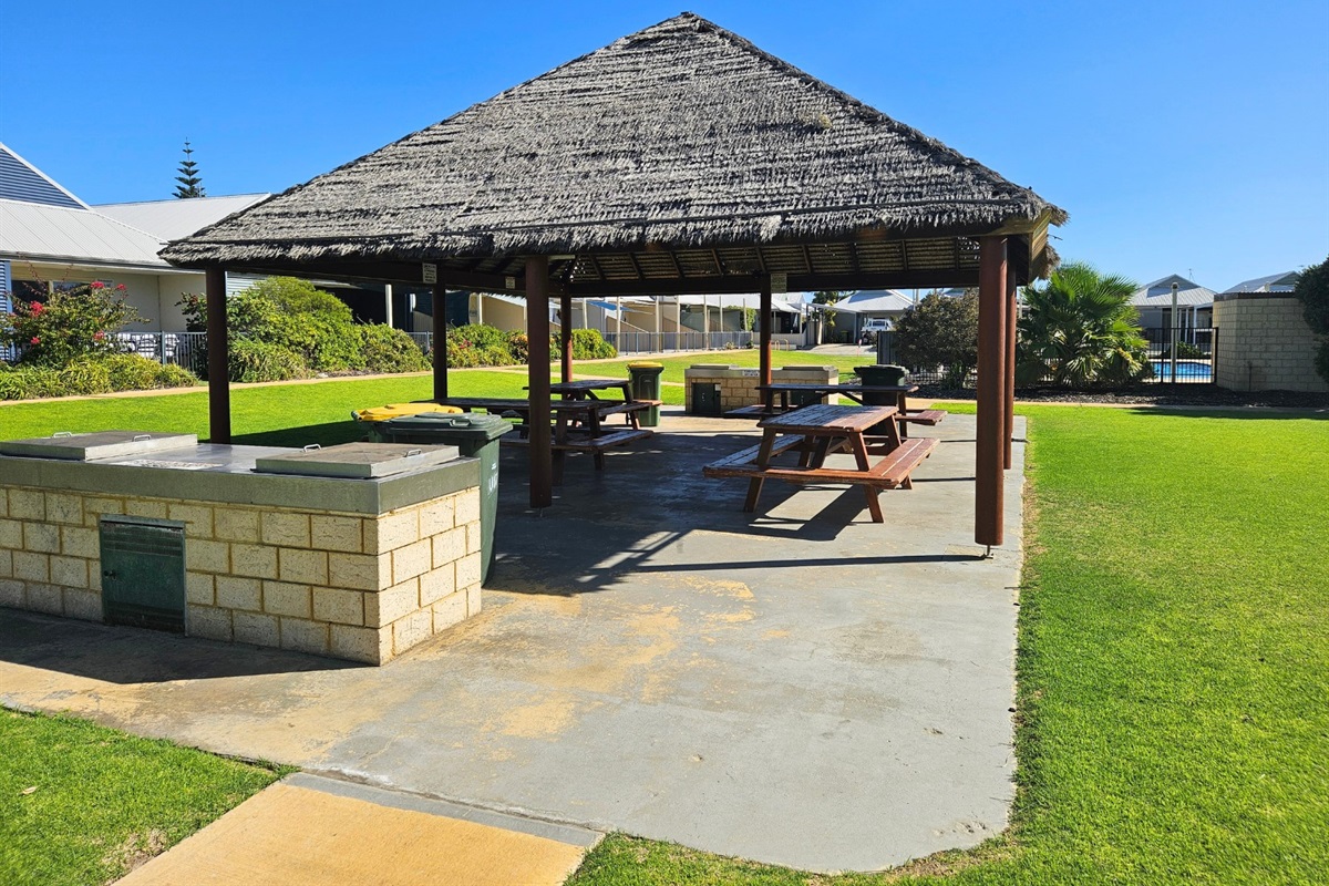 Shared BBQ area and gazebo for members use