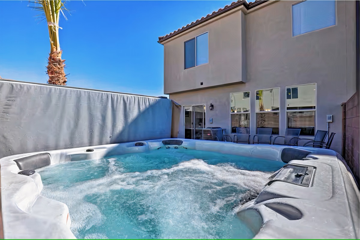 Relax in your private hot tub.
