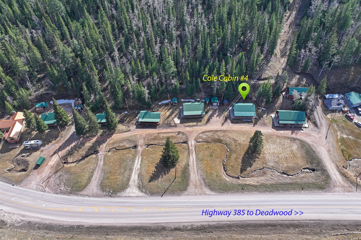 Cole Cabins Bird's eye view, Cabin 4