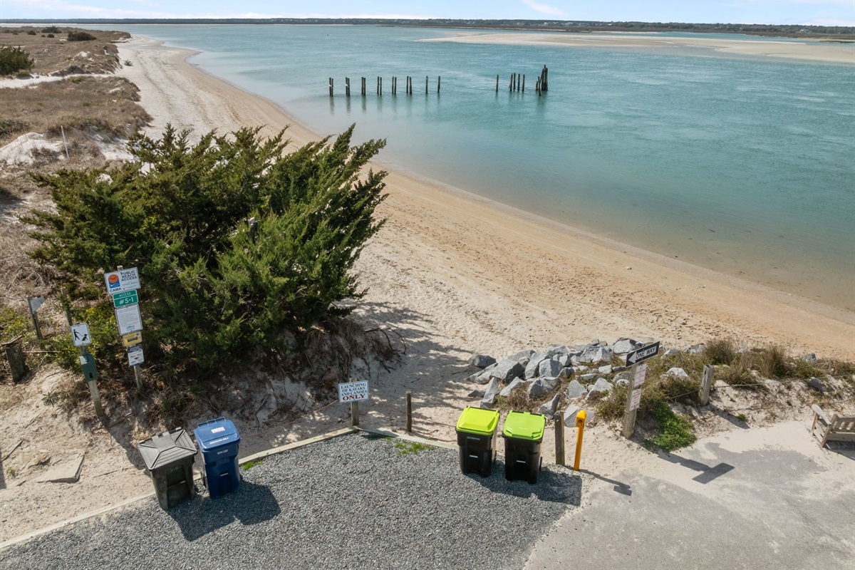 Soundside access is just a quick walk away. Catch the most beautiful sunset here!