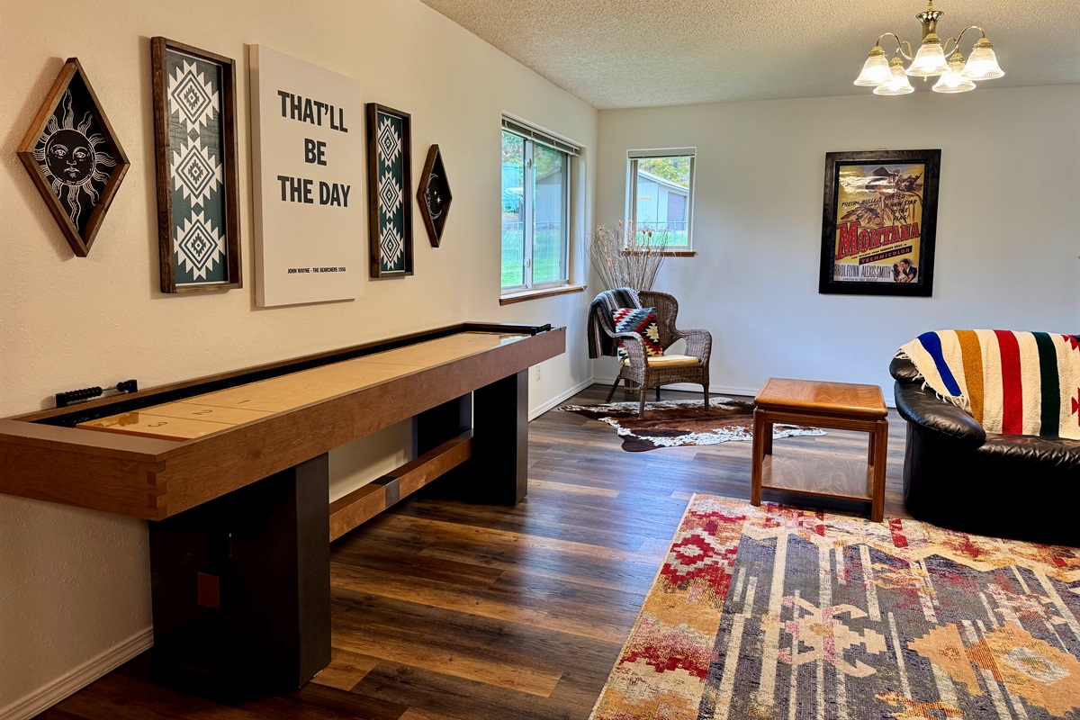 Enjoy lively shuffleboard matches in a stylish, fun-filled atmosphere!
