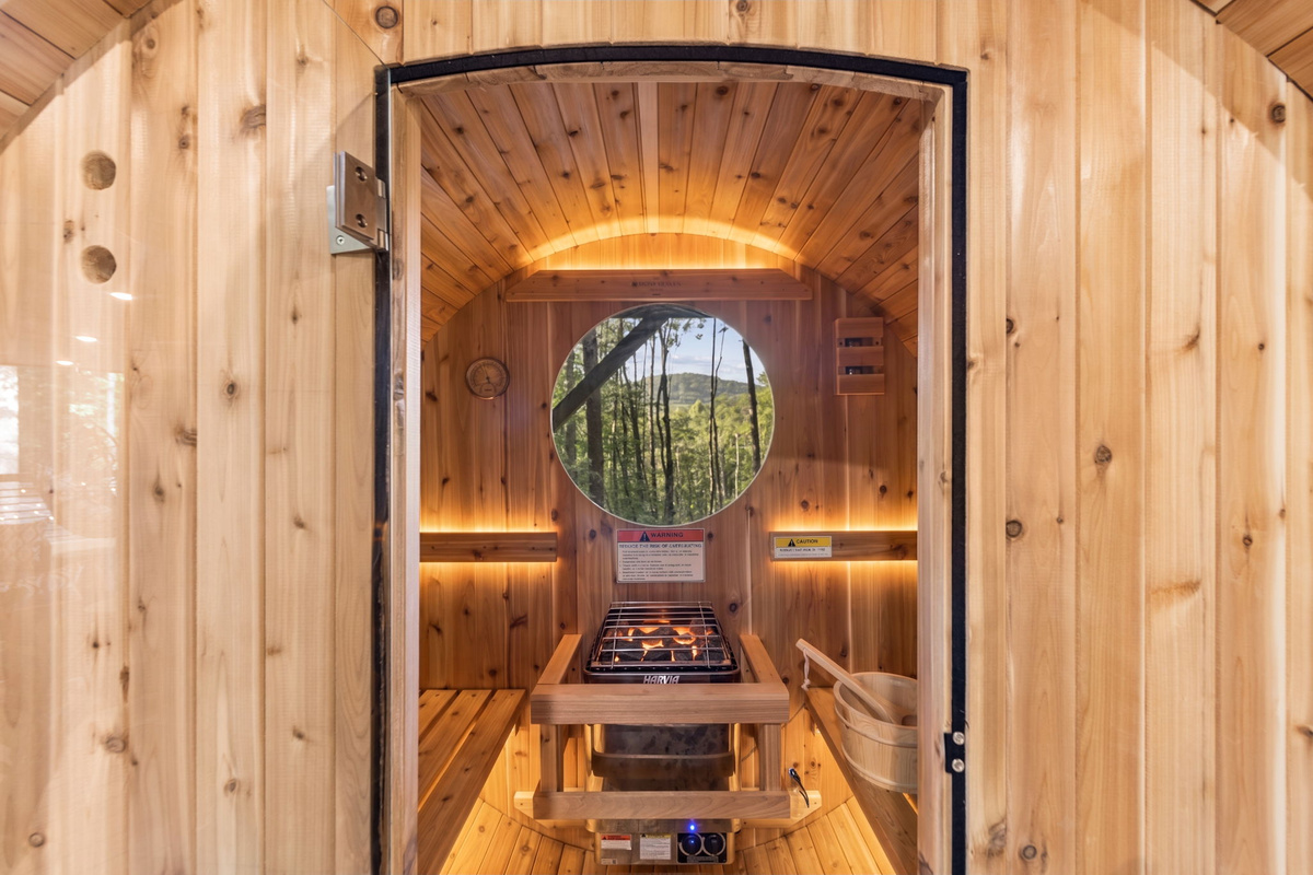Views from within the sauna