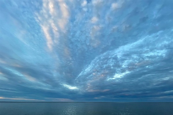 Yes, this really is at the shore of our property. We sit in awe.