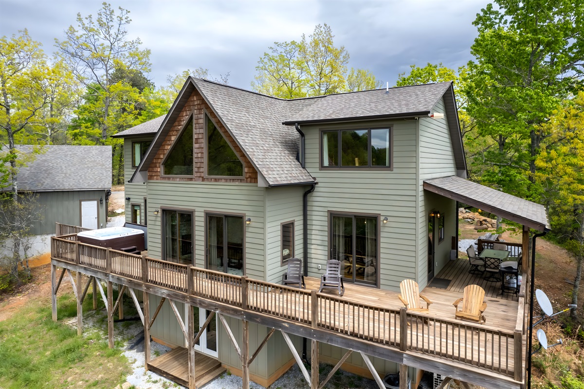 Our deck is huge, with multiple seating areas and plenty of space to take in the views.