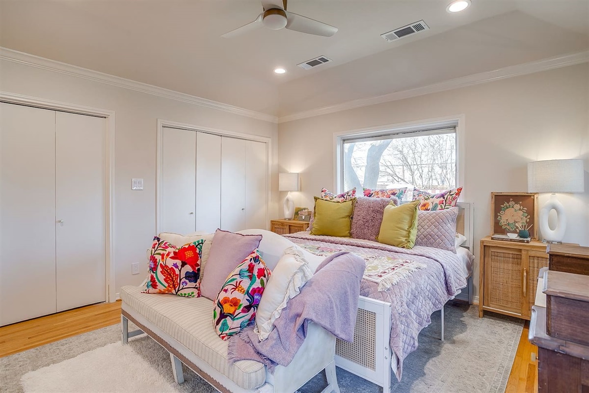 Primary suite designed for comfort and privacy