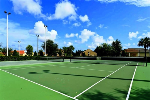 Grab a racket at the Club House and challenge someone to a game of tennis!