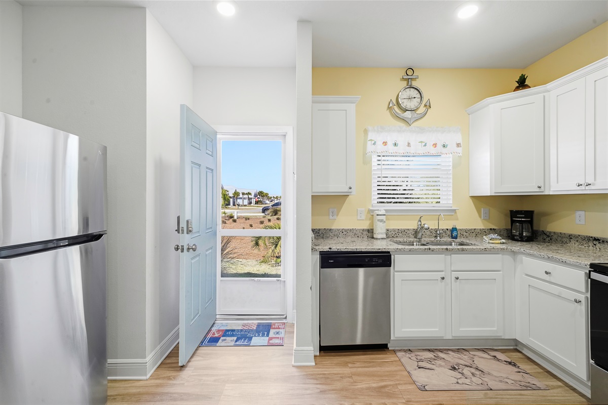 MIL suite kitchen - fully stocked & separate entrance available for MIL bedroom suite

