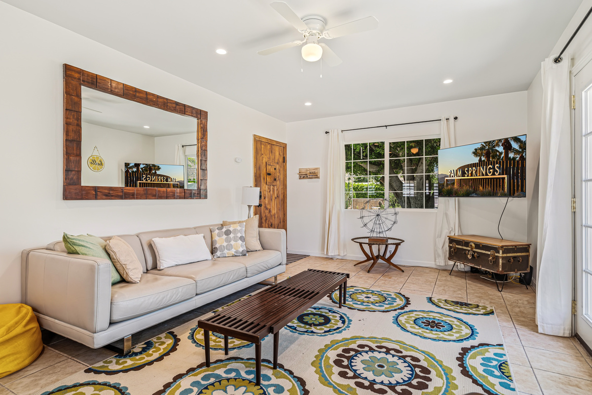 living room facing front door