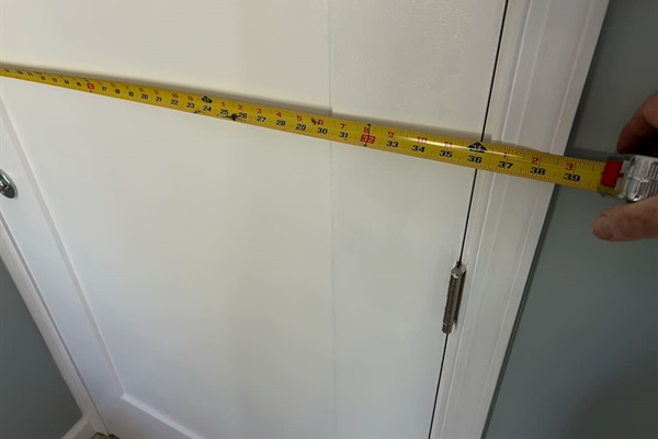 View of East Bathroom Wide Door