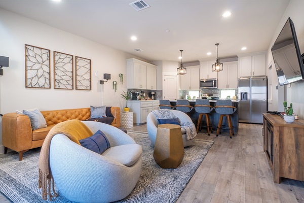 Comfy seats, chic style, and plenty of room to unwind
