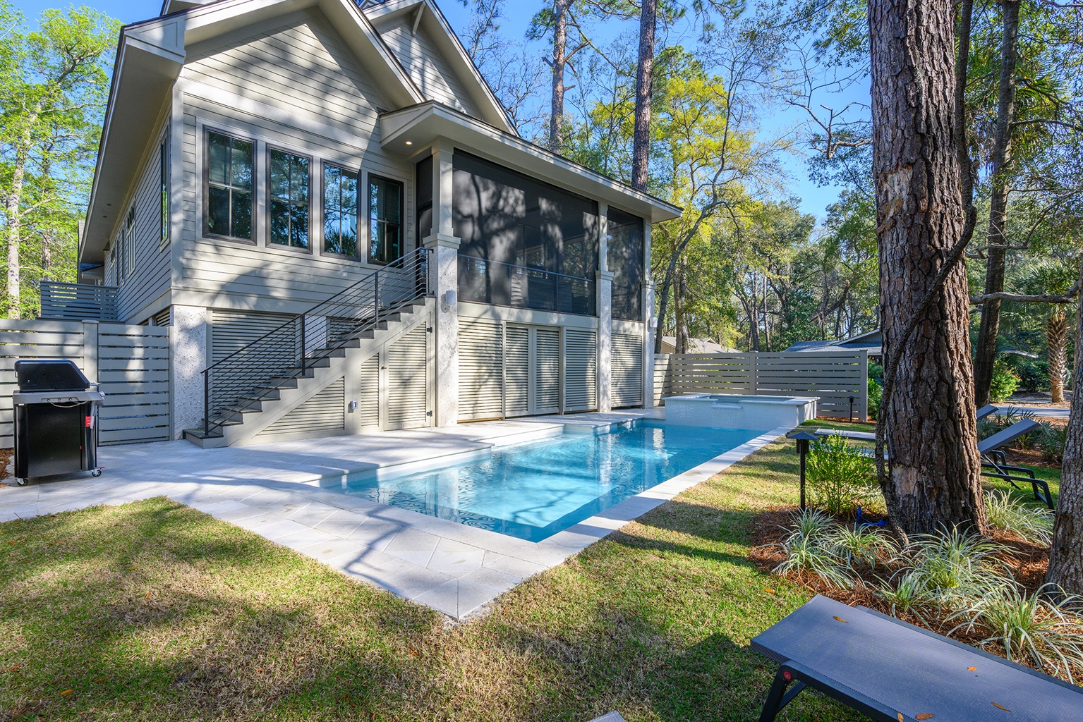 Deck and grill entertaining area
