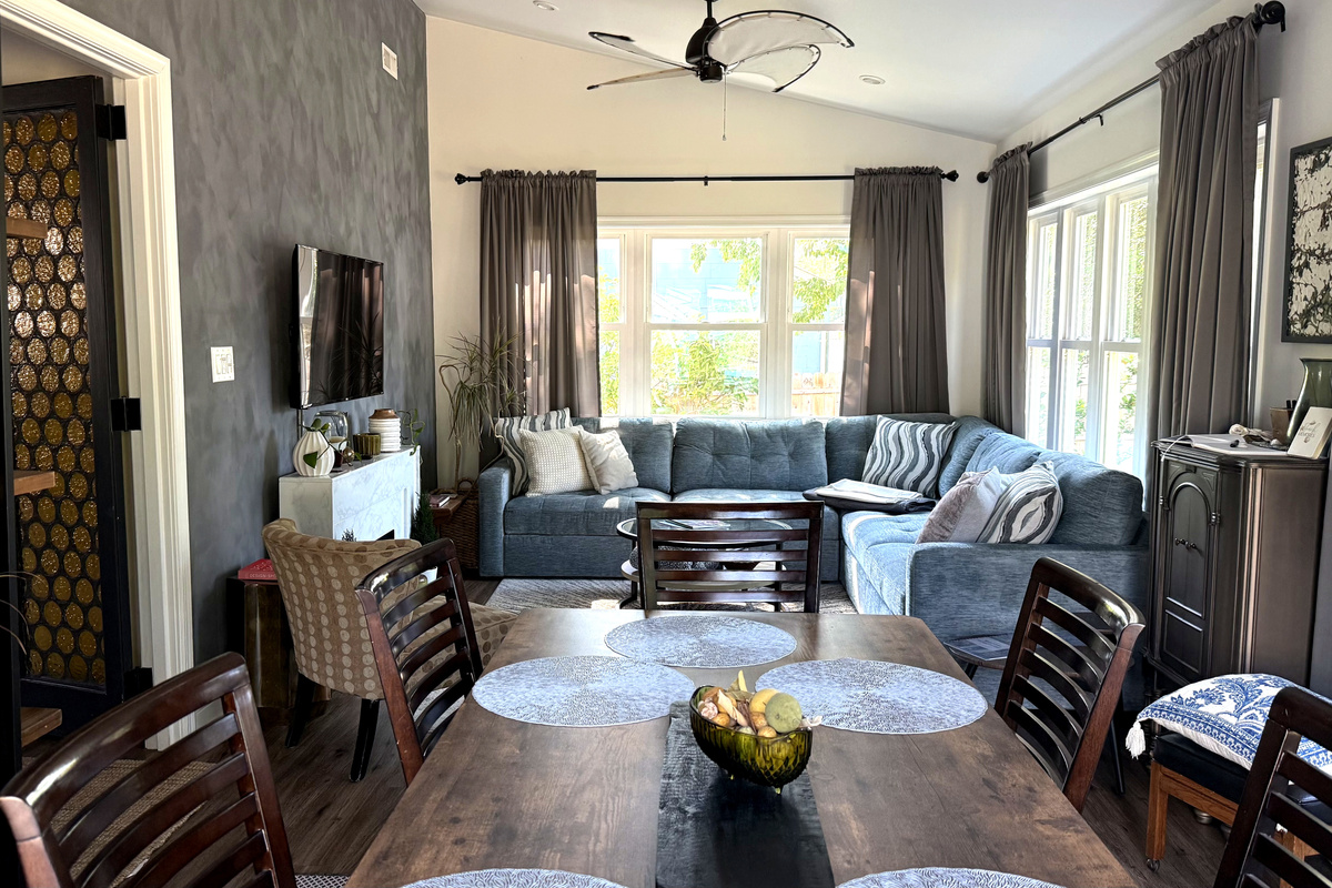 the open concept keeps it cozy with space for everyone