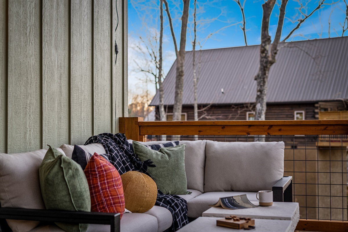 A quiet spot for morning coffee and a book!