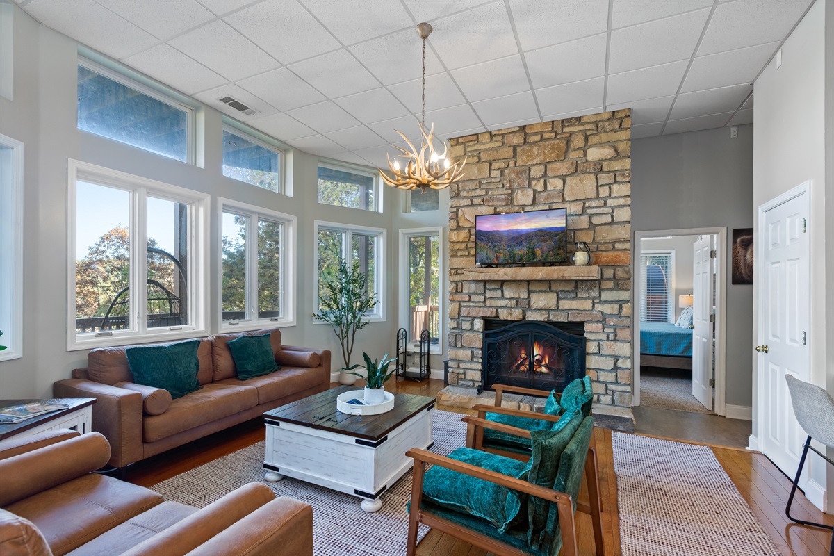 Oversized cathedral windows, perfect for taking in Mountain View&rsquo;s!