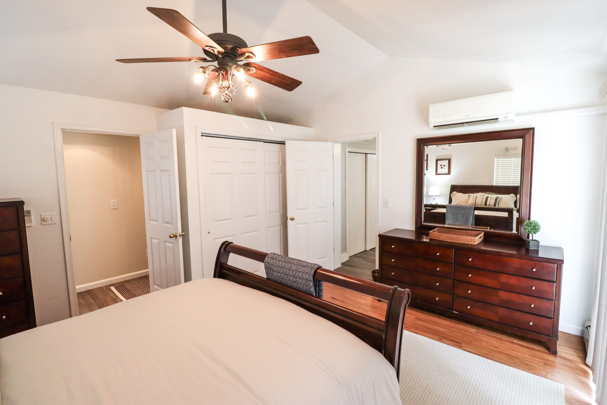 Enjoy the convenience of a first floor Queen bedroom just steps from the main living areas and full bathroom