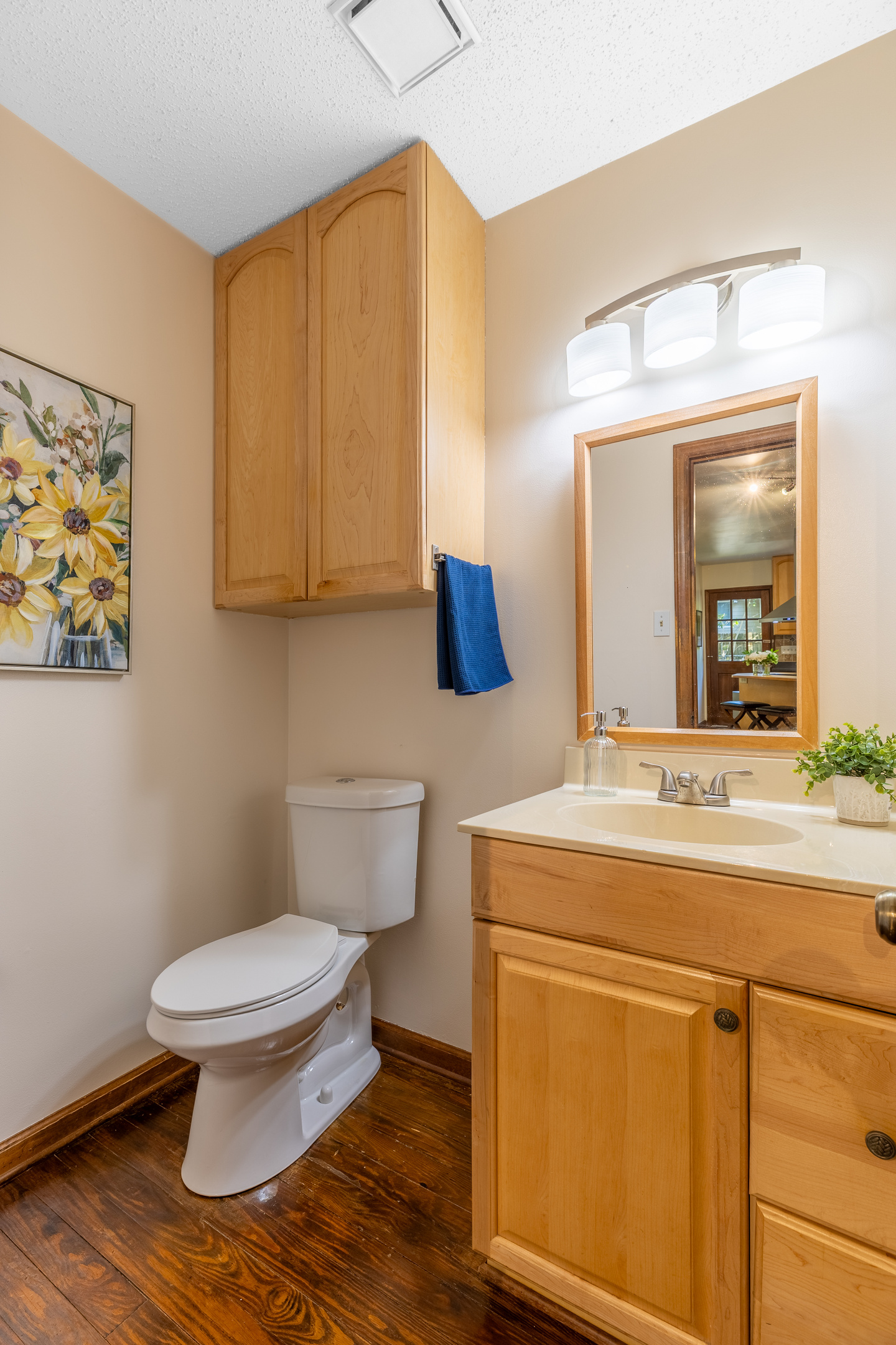 The half bathroom located on the main level