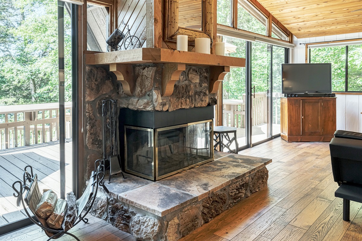 Wood burning fire place