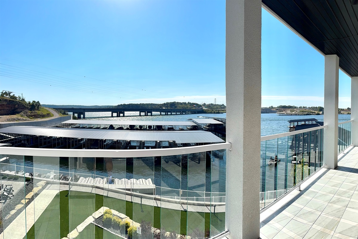 View of the Grand Glaize Bridge from the condo balcony