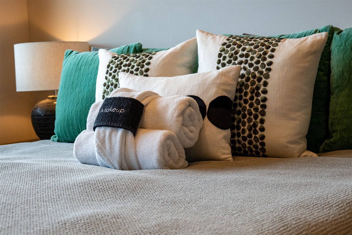 Luxury bedding and soft linens for a restful stay