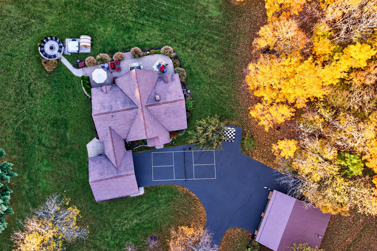 Overhead view of property