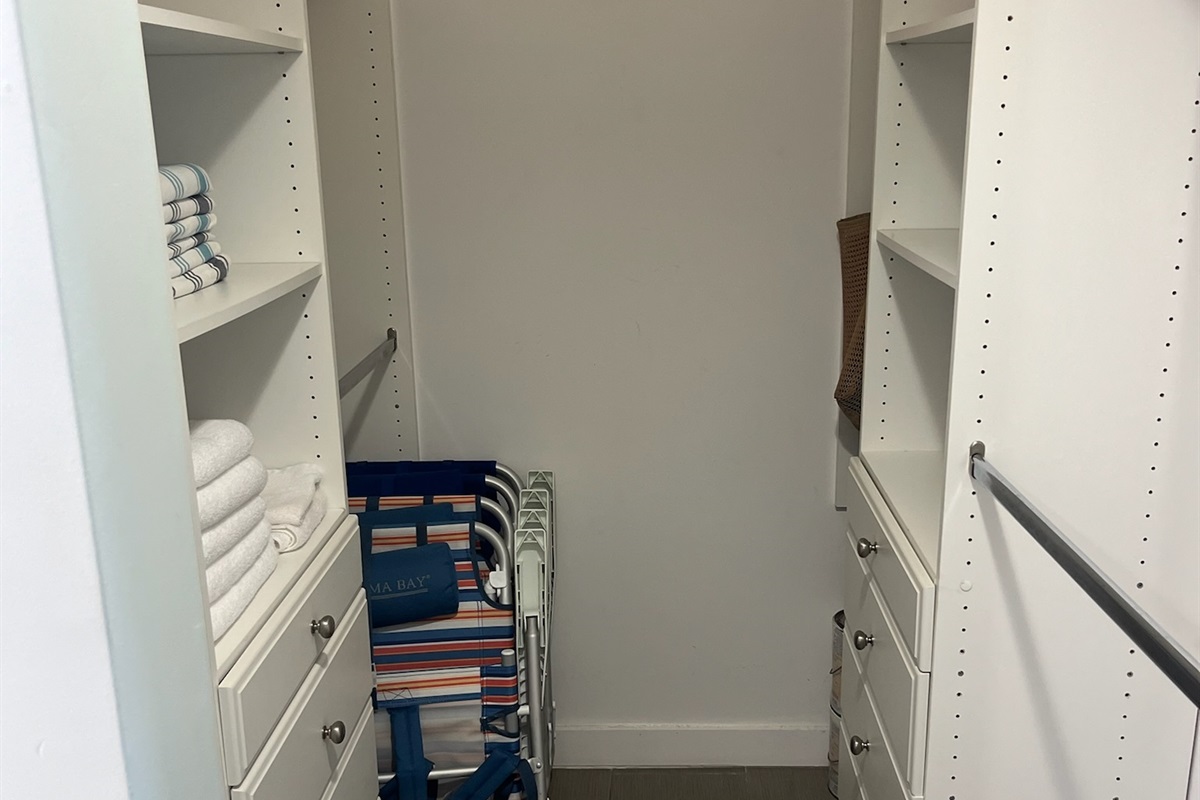 Large walk in closet in the primary bedroom