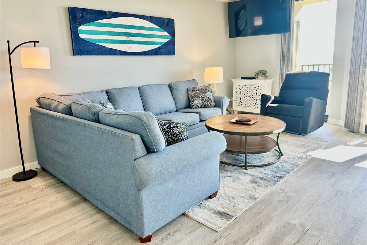 Sectional with a queen sofa sleeper!