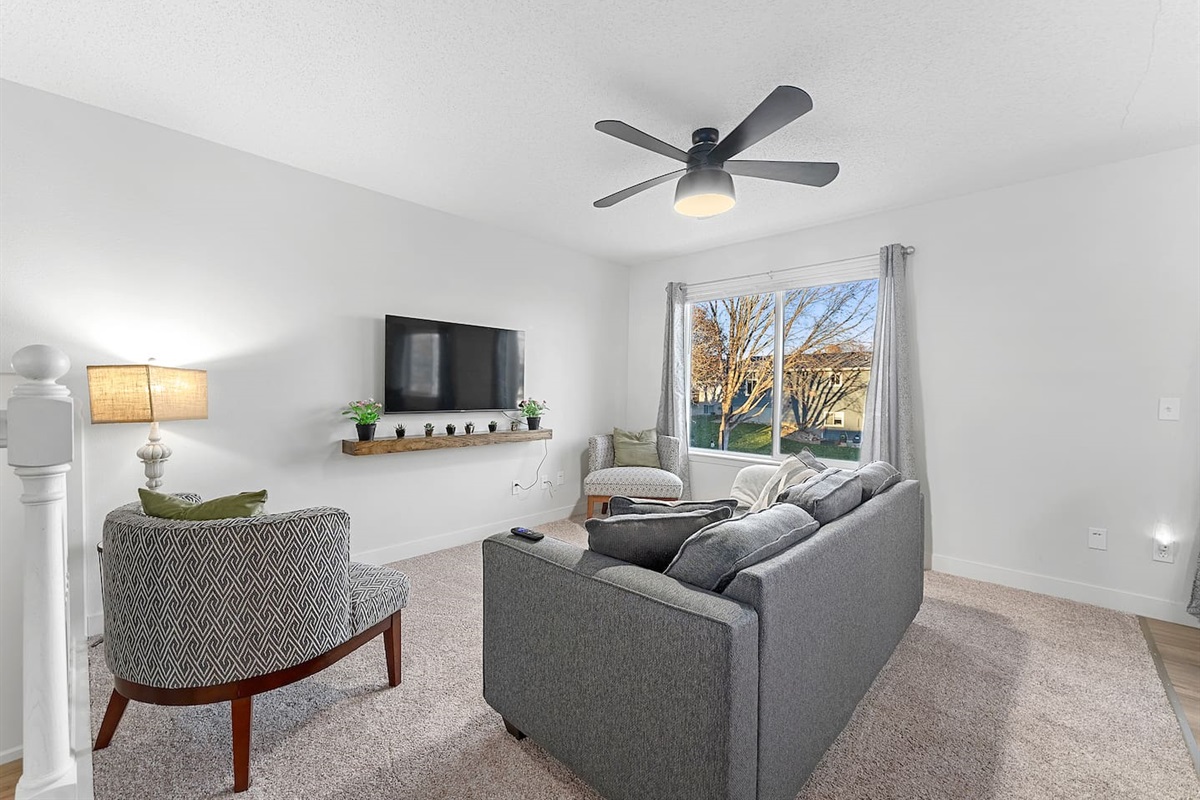 Upper living room. 