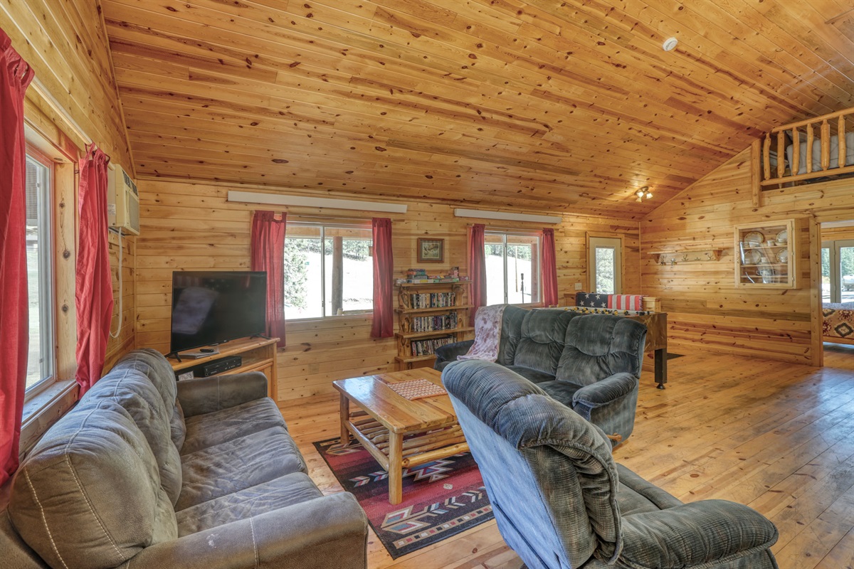 Living area with TV and seating area