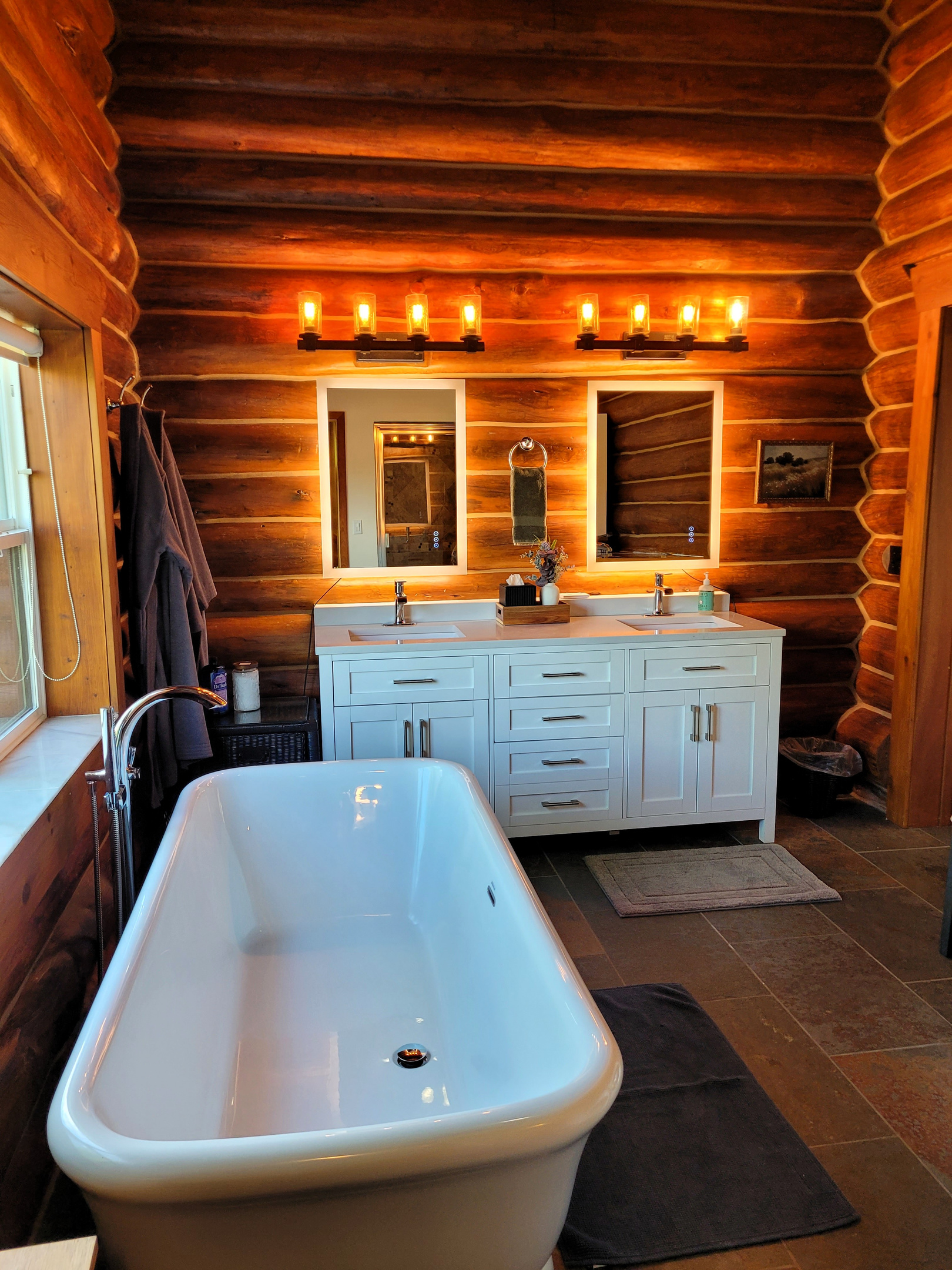 Unwind in the oversized soaking tub after a day of exploring Montana.