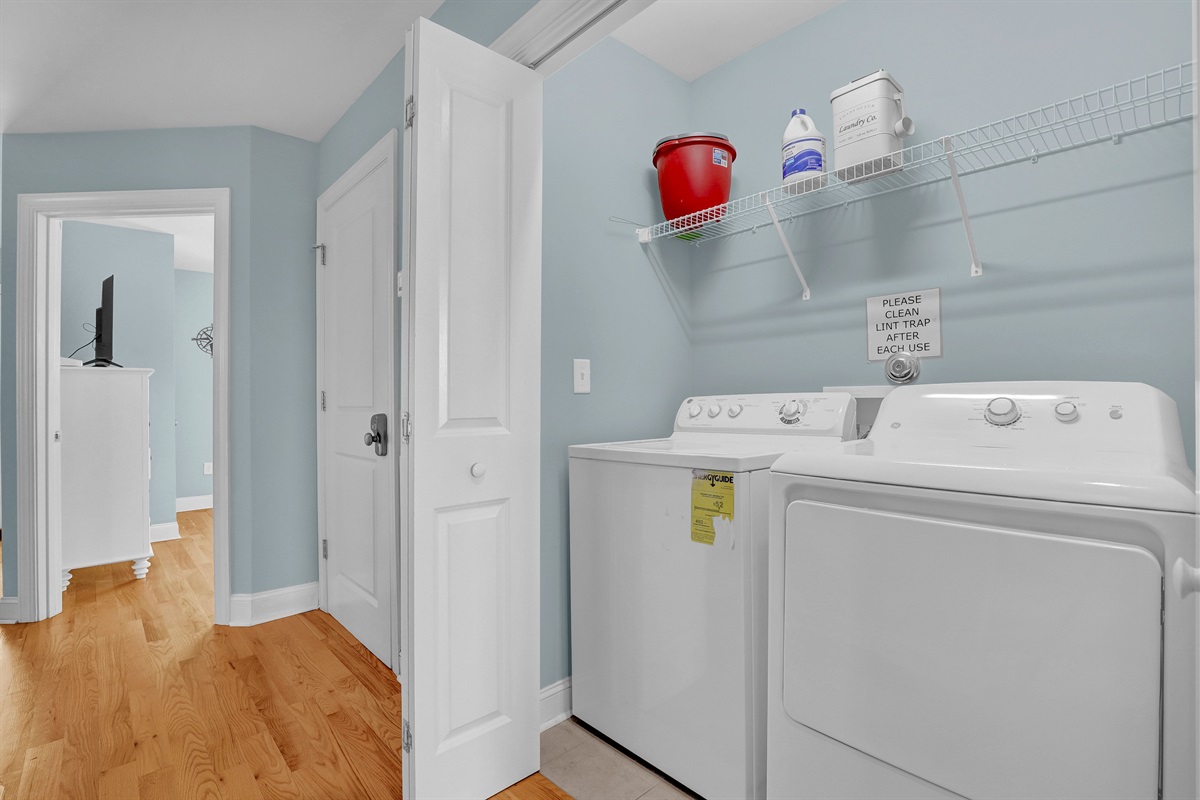 Full-sized laundry room so you can keep the beach towels fresh all week long.
