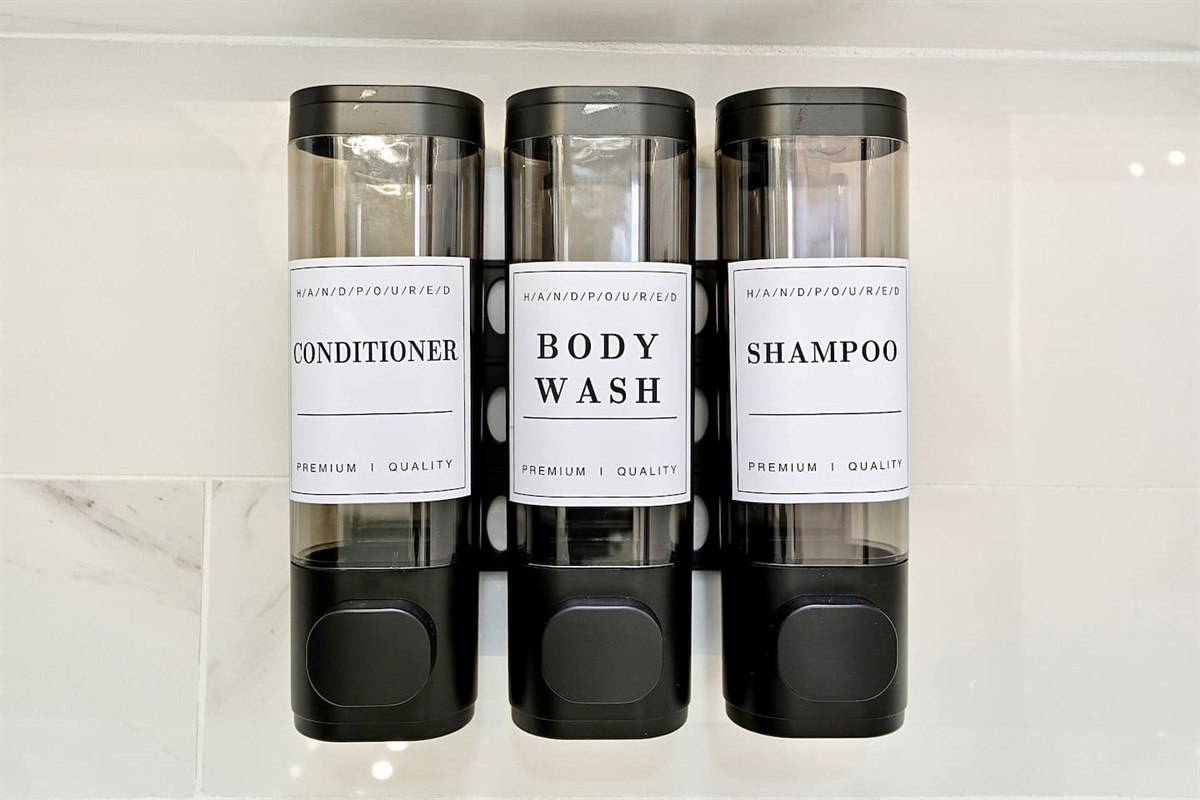 We provide conditioner, body wash, and shampoo for your stay. 
