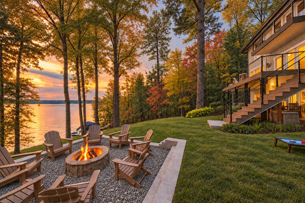 Sunset View Firepit with seating for 8+