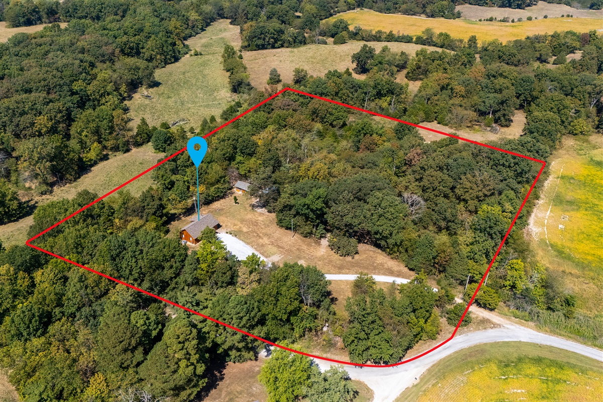Secluded 7-acre retreat offering privacy and natural beauty.