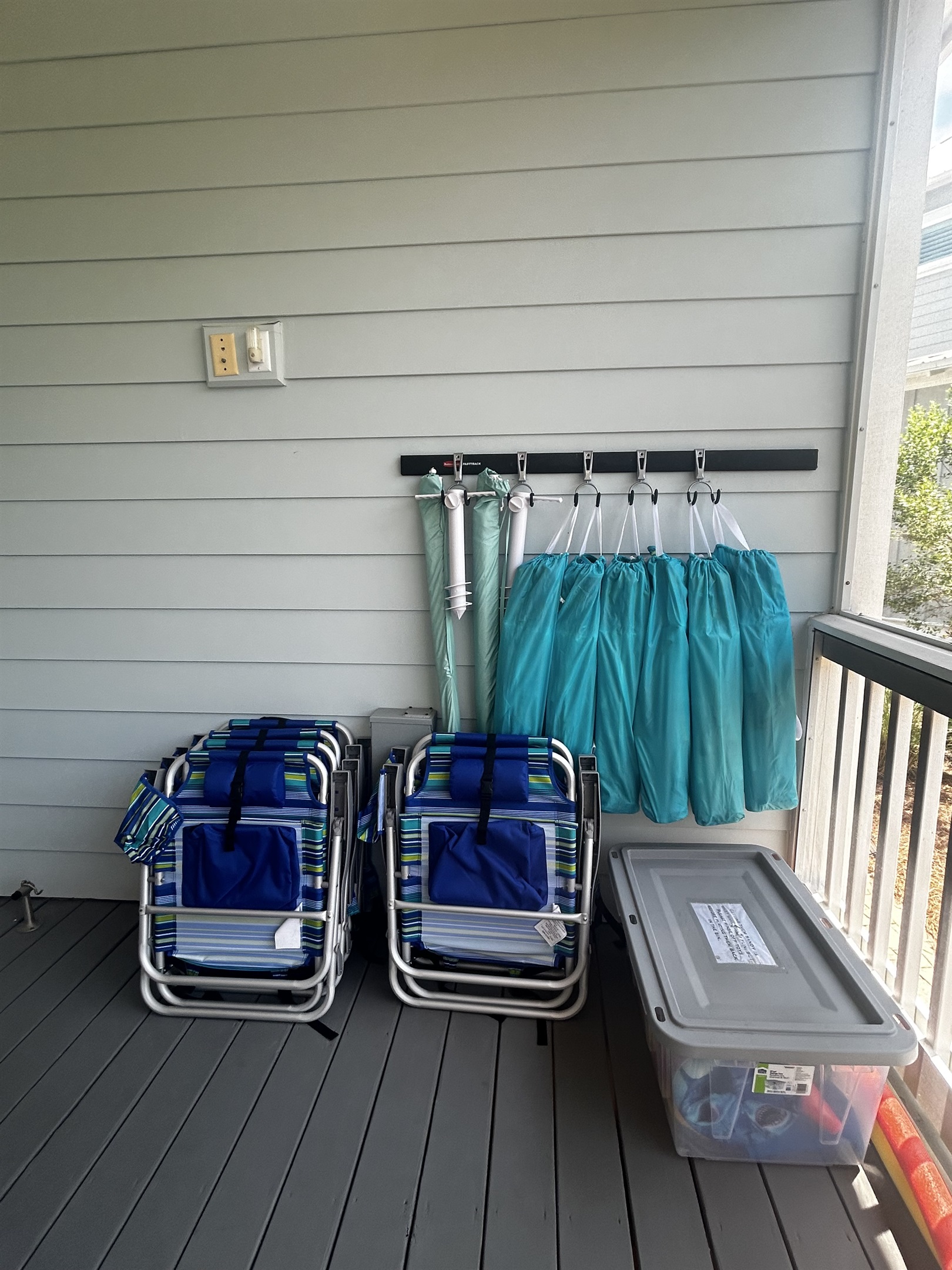 Relax on the beach with the provided chairs, umbrellas and beach toys We offer these items as an added convenience, but cannot always guarantee the quantity of the items between guest’s stays.