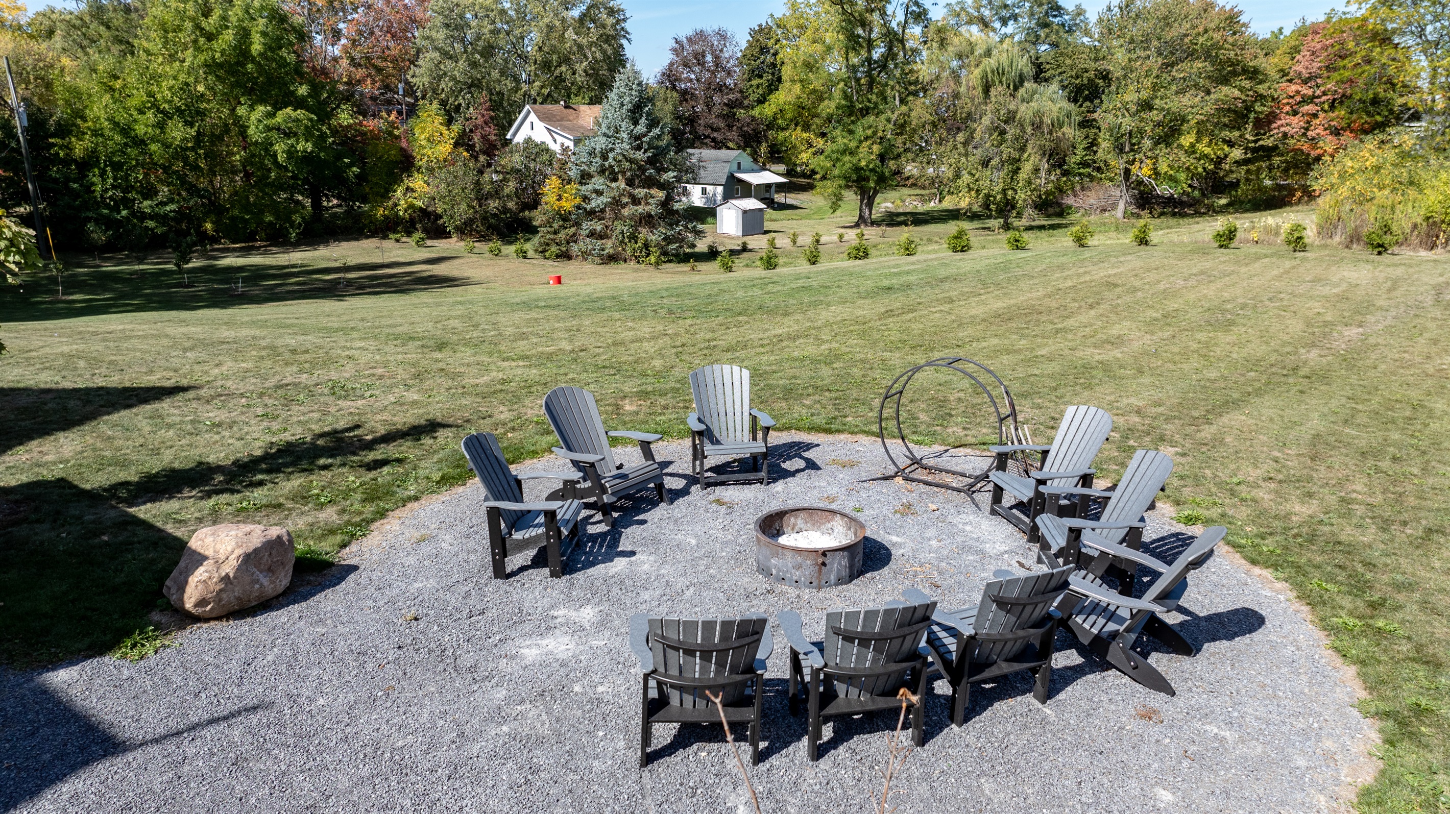 Gather around the fire pit for s’mores, laughter, and unforgettable lake country nights