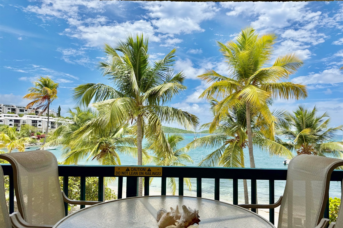 Welcome to Paradise!!  This is the view from your patio while staying at Surfside in St. Thomas!